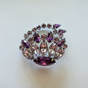 Vintage Signed Sherman Basket Brooch